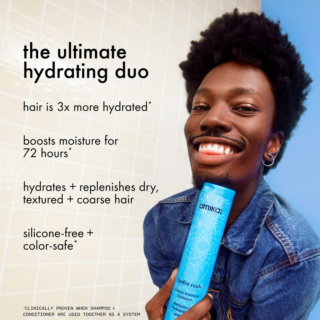 amika hydro rush intense moisture shampoo – amika Haarpflege