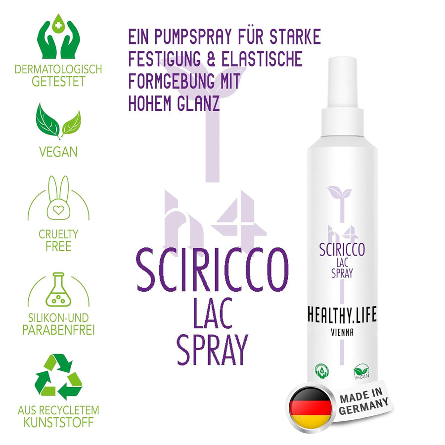 HEALTHY.LIFE VIENNA Scirocco Lac Spray 200ml - Pumpspray für elastische Formgebung