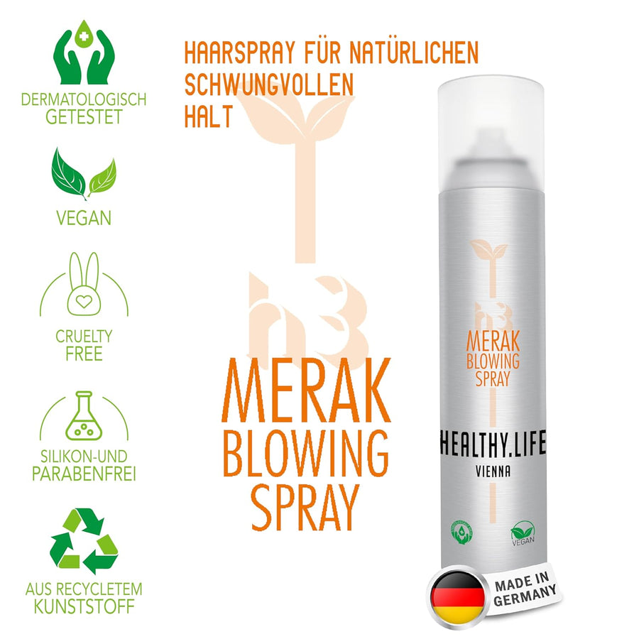 HEALTHY.LIFE VIENNA Merak Blowing Spray 300ml - Hairspray for Natural, Bouncy Hold