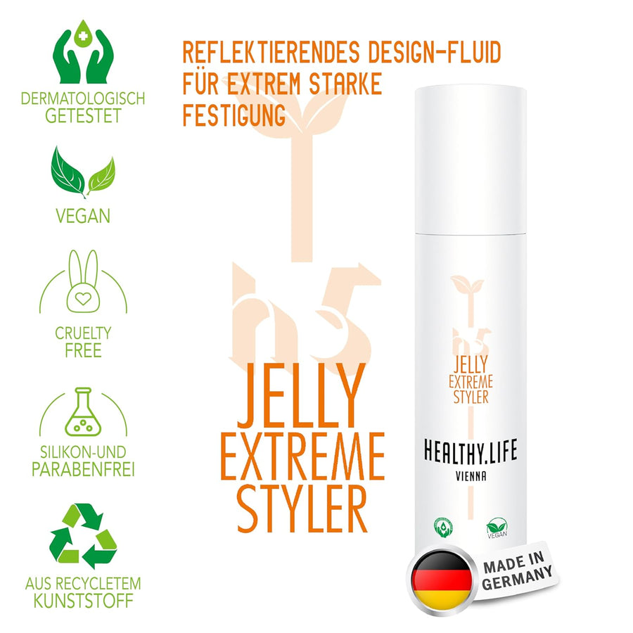 HEALTHY LIFE VIENNA Jelly Extreme Styler 100ml - Reflektierendes Haargel für extra starke Festigung