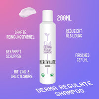 HEALTHY.LIFE VIENNA Derma Regulate Shampoo 200ml mit Zink & Salicylsäure - Anti Schuppenshampoo für juckende Kopfhaut