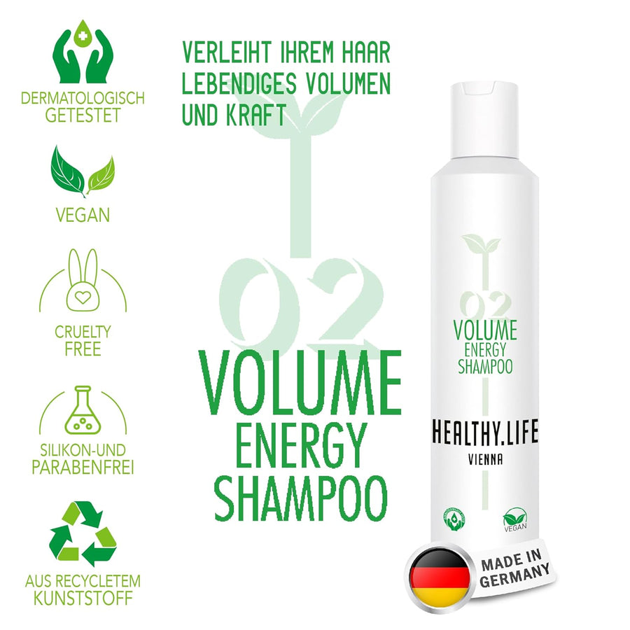 HEALTHY.LIFE VIENNA Volume Energy Shampoo 200ml mit Bambus & Vitamin B5