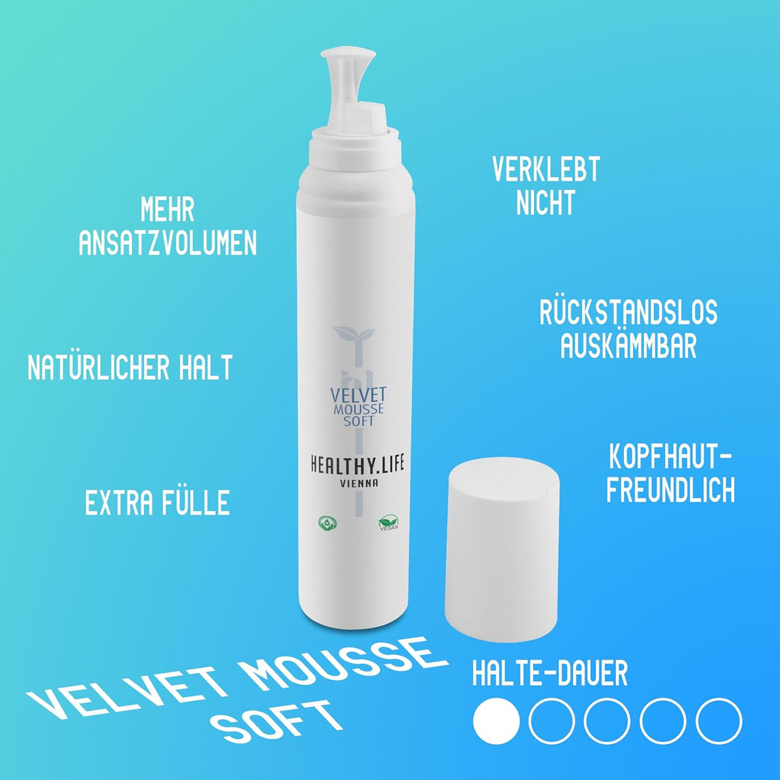 HEALTHY.LIFE VIENNA Velvet Mousse Soft 200ml Volumen Schaumfestiger