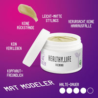 HEALTHY.LIFE VIENNA Mat Modeler 50ml - Haarwachs für mehr Volumen Matt-Effekt