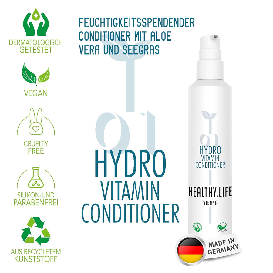 HEALTHY.LIFE VIENNA Hydro Vitamin Conditioner 200ml - Feuchtigkeits-Kick für jeden Haartyp