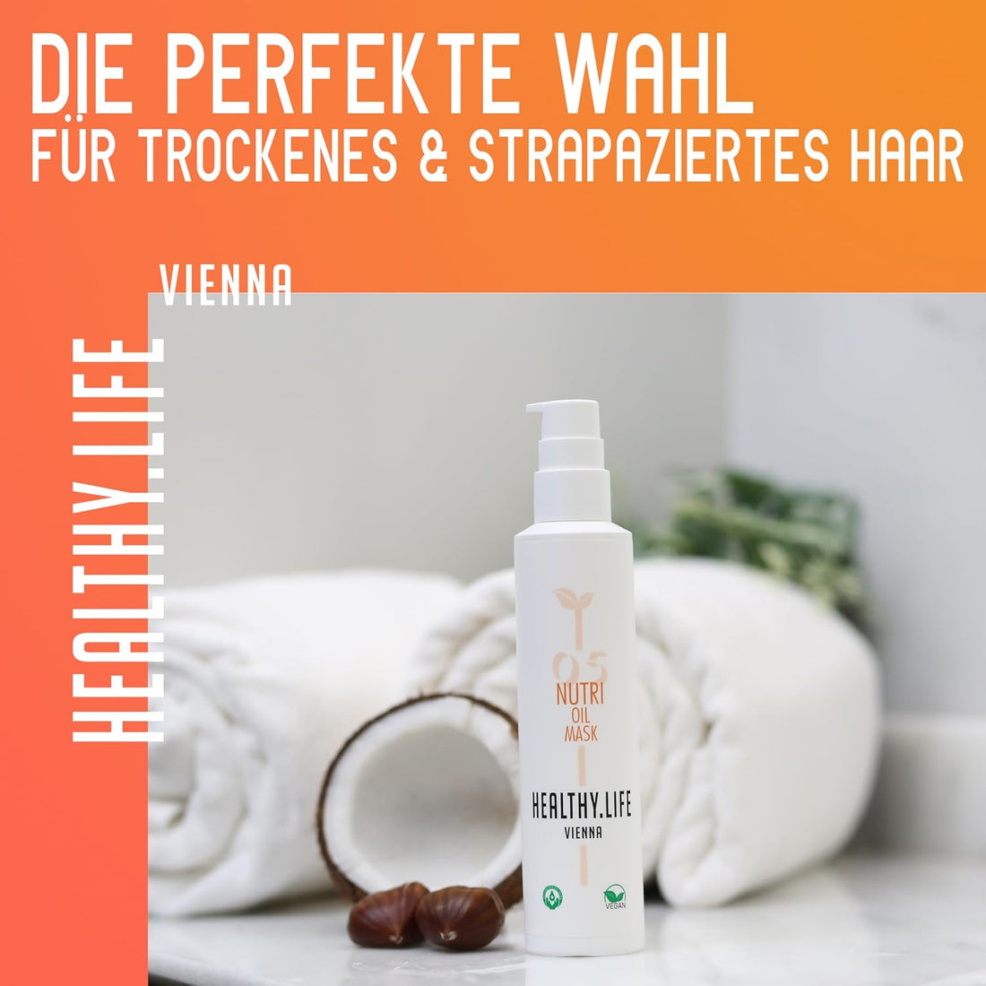 HEALTHY.LIFE VIENNA Nutri Oil Mask 200ml - Geschmeidigkeit für kräftiges und trockenes Haar