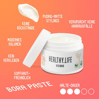 HEALTHY LIFE VIENNA Bora Paste 50ml - Matte Stylingpaste für texturierte, natürliche Looks