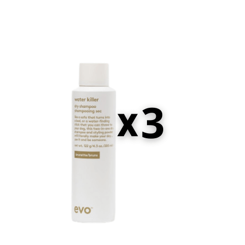 Evo Set 3x Water Killer Brunette Dry Shampoo - HauptSacheShop