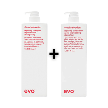 Evo Set Ritual Salvation Repairing Shampoo 1000ml + Ritual Salvation Repairing Conditioner 1000ml - HauptSacheShop