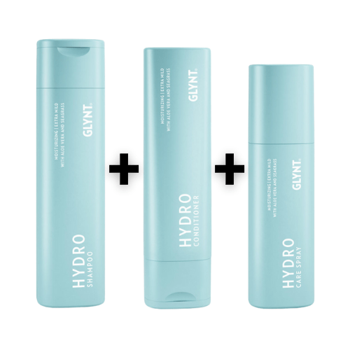 GLYNT Set Hydro Shampoo 250ml + Hydro Conditioner 200ml + Hydro Care Spray 150 ML - HauptSacheShop