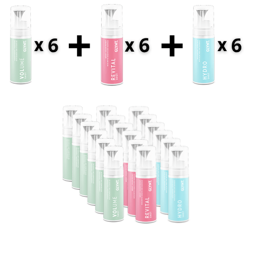 GLYNT Set x6 Volume Shot + x6 Revital Shot + x6 Hydro Shot 50ml - HauptSacheShop