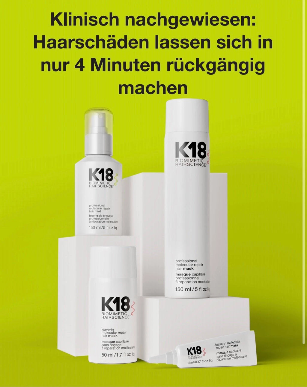 K18 HAIR Leave - In Molecular Repair Hair Mask - HauptSacheShop
