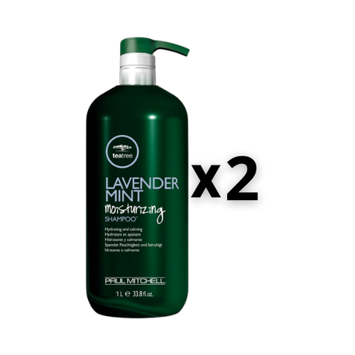 Paul Mitchell Set 2x Tea Tree Lavender Mint Moisturizing Shampoo 1000ml - HauptSacheShop
