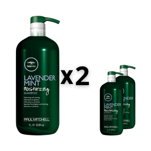 Paul Mitchell Set 2x Tea Tree Lavender Mint Moisturizing Shampoo 1000ml - HauptSacheShop